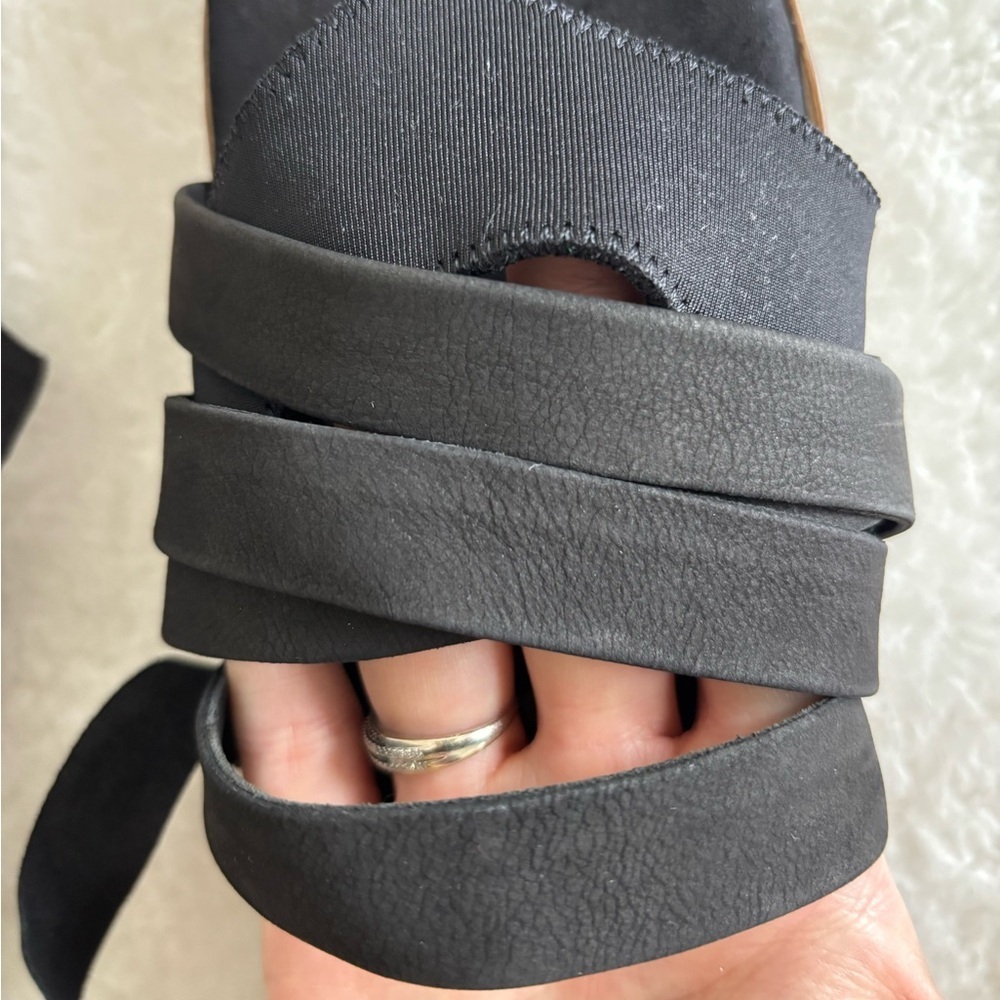 Free People Wrap Sandal Black sz 6.5 - Picture 11 of 13